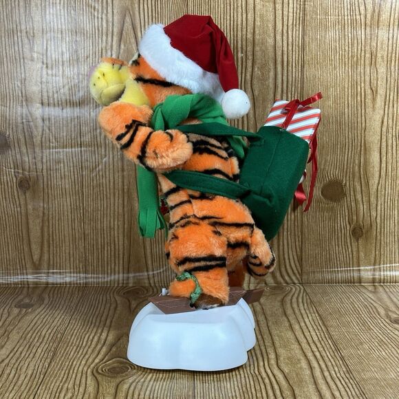 Telco Winnie Pooh Christmas Animated Plush Motion-Ette Skiing Tigger See Video - Picture 3 of 16